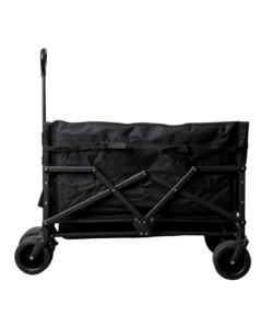 CARRELLO PIEGHEVOLE EUROGARDEN CON RUOTE E FUNZIONE PANCHINA IN ACCIAIO NERO 108X55,5X73 CM